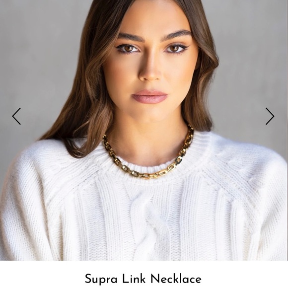 Eddie Borgo Supra Link Necklace Gold Color New - Picture 9 of 9